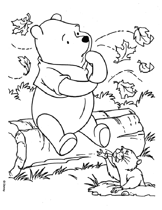 coloriage winnie l ourson et monsieur castor